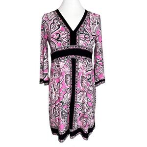 INC International Concepts Pink and Black Paisley dress